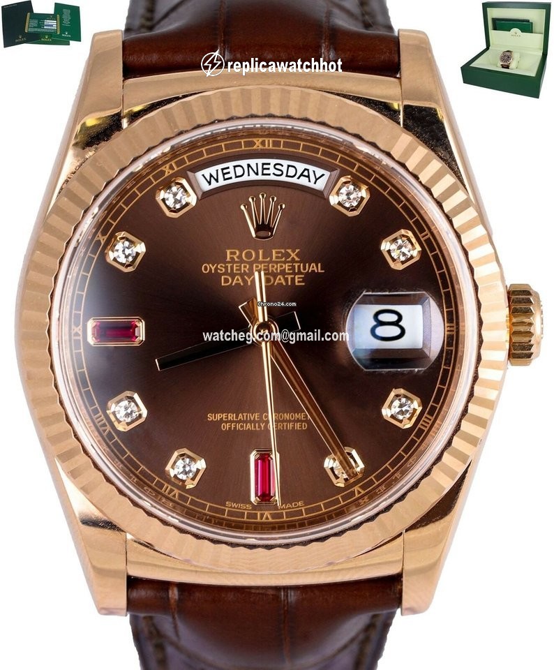 Rolex Day-Date 36 Mens watch Unisex Rose gold Automatic 118135