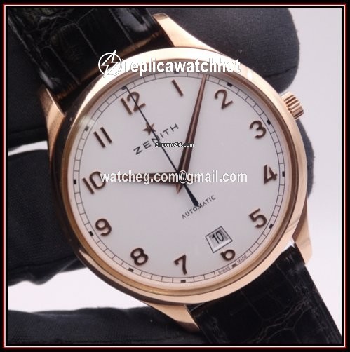 Zenith Captain Central Second Mens watch Unisex Automatic Rose gold 18.2021.670 38.C498