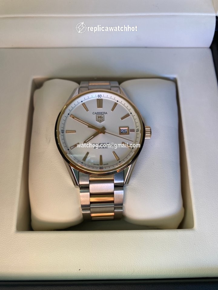 TAG Heuer Carrera Calibre 5 Mens watch Unisex Automatic Gold Steel war215d.bd0784