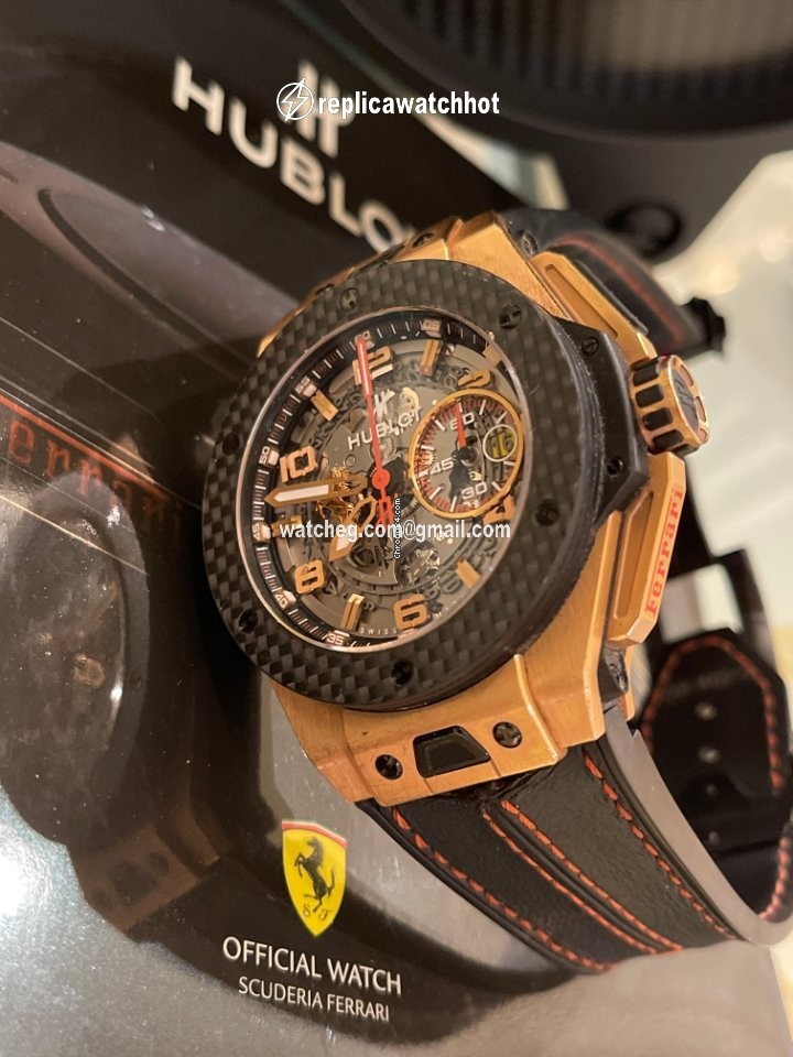 Hublot Big Bang Ferrari Mens watch Unisex Automatic Rose gold 401.OJ.0123.VR