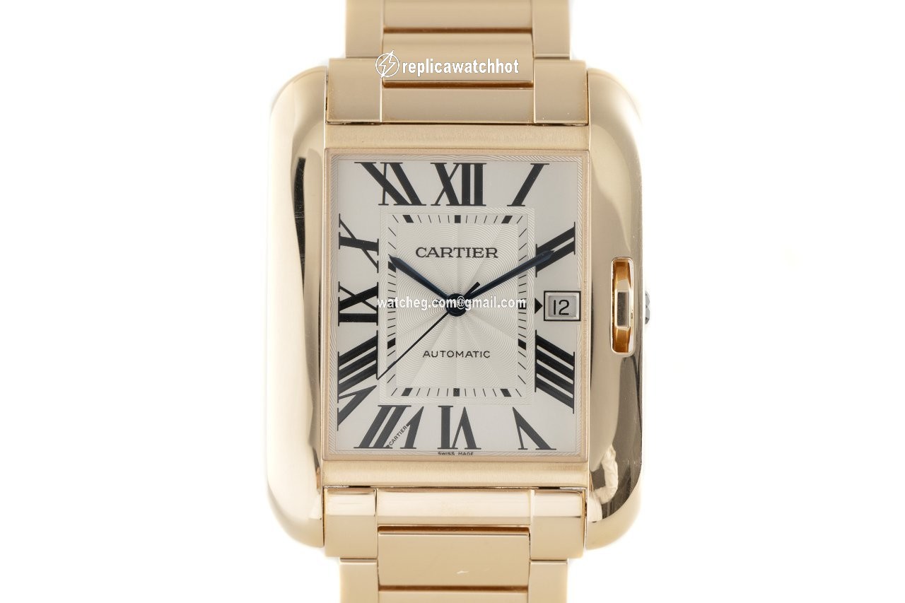 Cartier Tank Anglaise Mens watch Unisex Automatic Red gold 3504