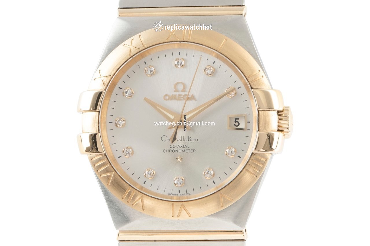 Omega Constellation Ladies Mens watch Unisex Automatic Gold Steel 123.20.35.20.52.002