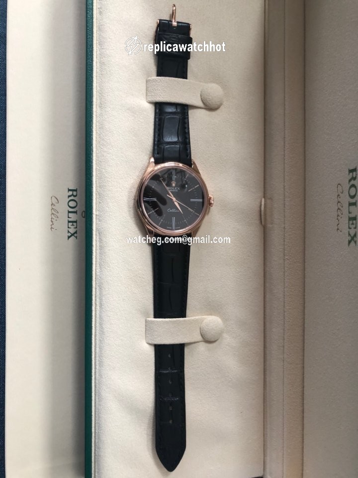 Rolex Cellini Time Mens watch Unisex Rose gold Automatic 50505
