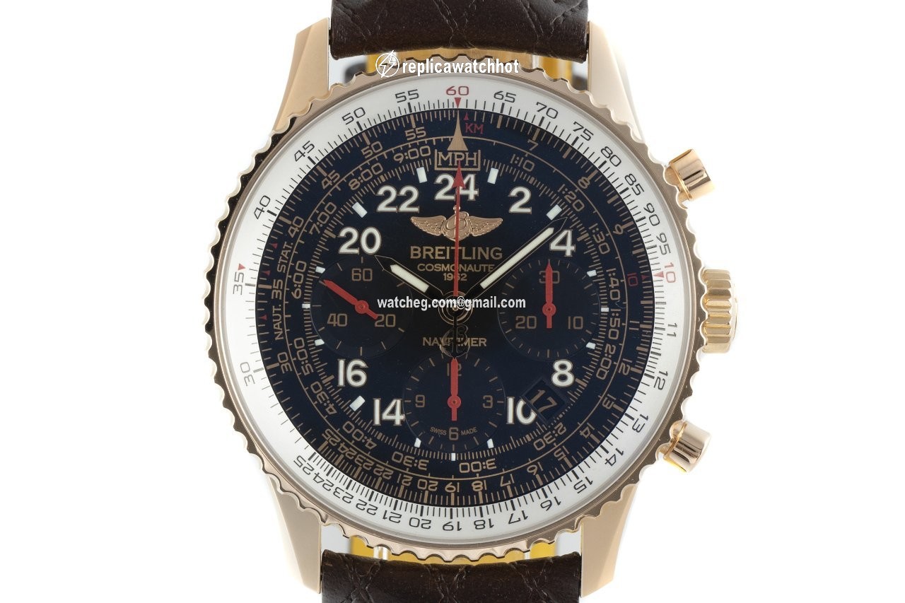 Breitling Navitimer Cosmonaute Mens watch Unisex Manual winding Red gold RB0210