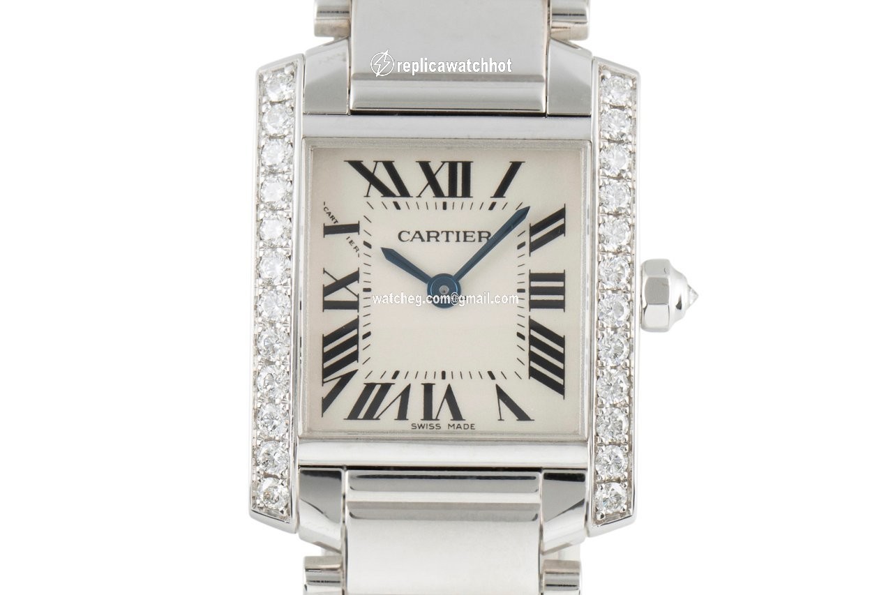 Cartier Tank Francaise Womens watch Quartz White gold 2403