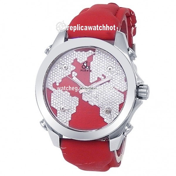 Jacob & Co. Five Time Zone Mens watch Unisex Quartz Steel JC47SR