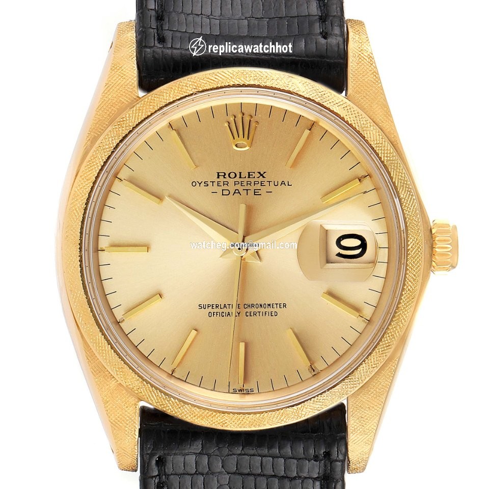 Rolex Oyster Perpetual Date Mens watch Unisex Yellow gold Automatic 1502
