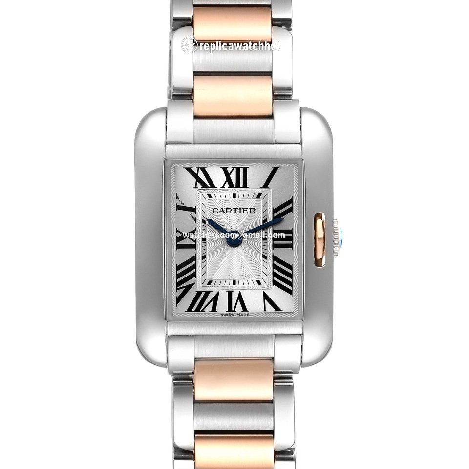 Cartier Tank Anglaise Womens watch Quartz Gold Steel W5310036
