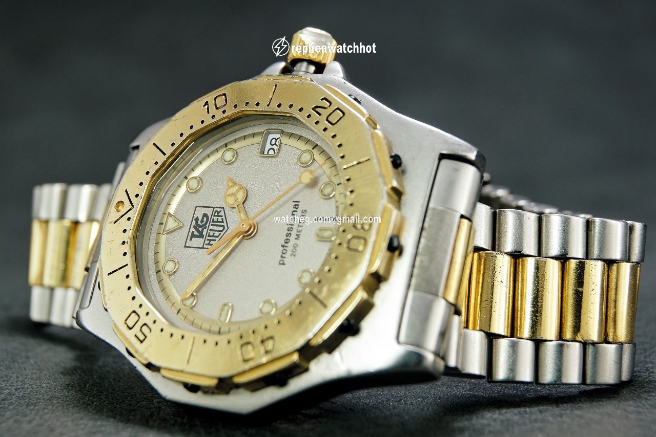 TAG Heuer Mens watch Unisex Quartz Gold Steel Tag Heuer 3000 Professional 200m - 934.213 | 1980s