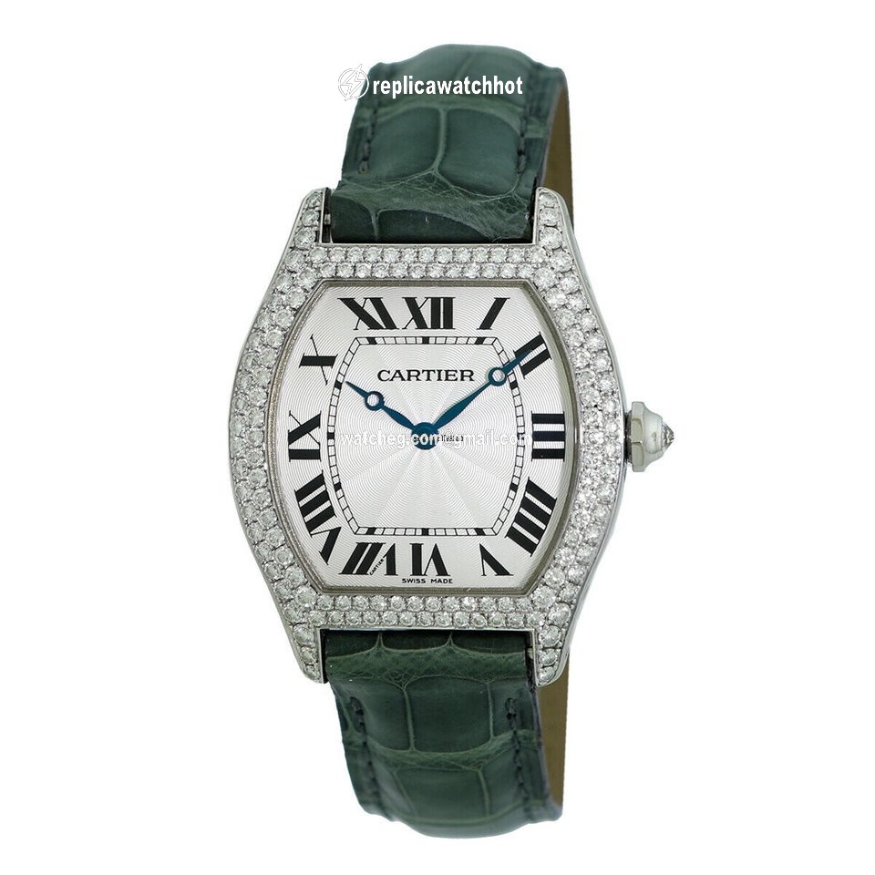 Cartier Tortue Mens watch Unisex Automatic White gold 2497