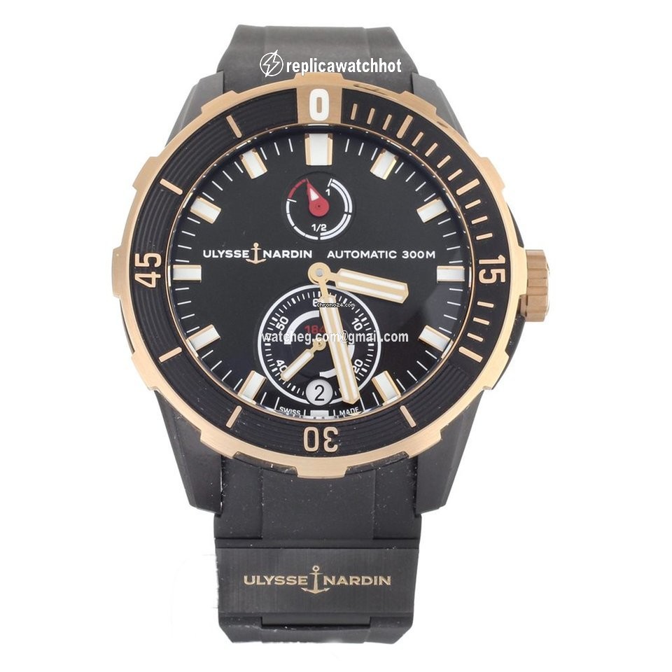 Ulysse Nardin Mens watch Unisex Automatic Titanium 1185-170 BLACK