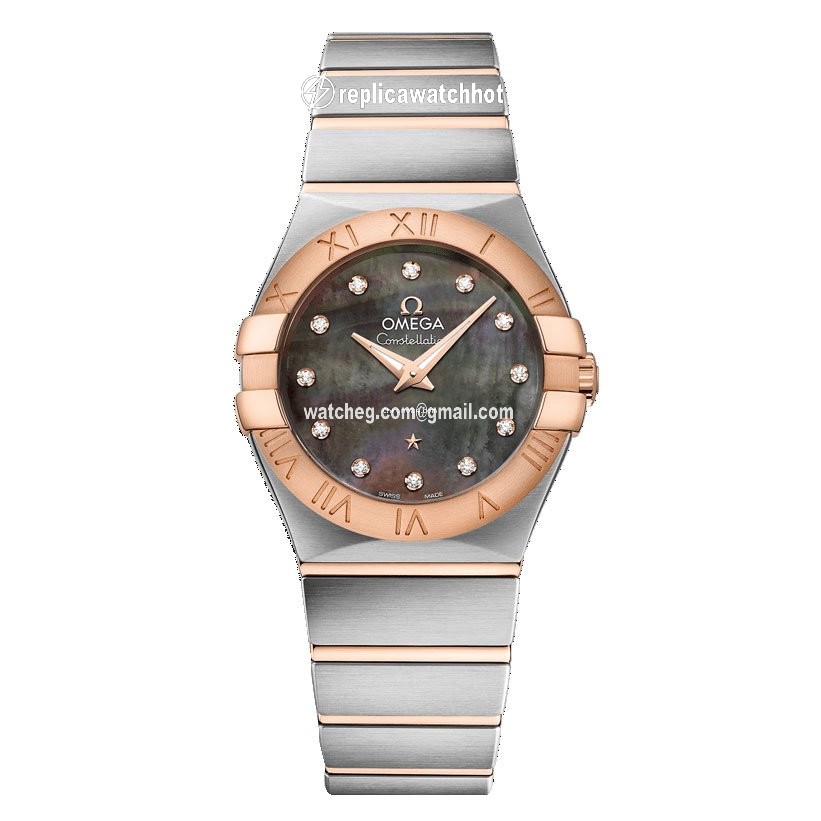 Omega Constellation Quartz Womens watch Quartz Gold Steel 123.20.27.60.57.006