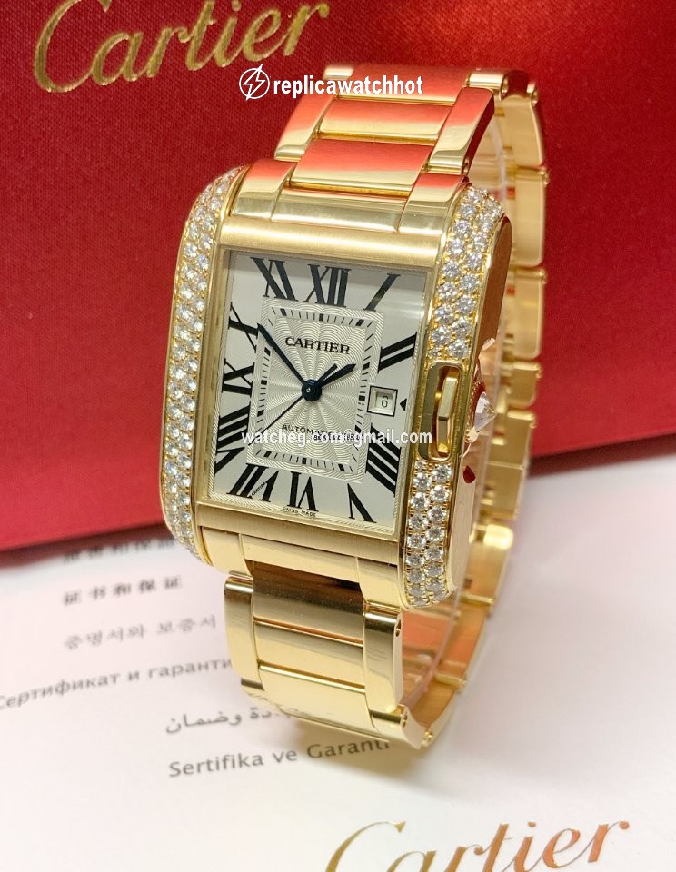 Cartier Tank Anglaise Womens watch Automatic Yellow gold wt100006