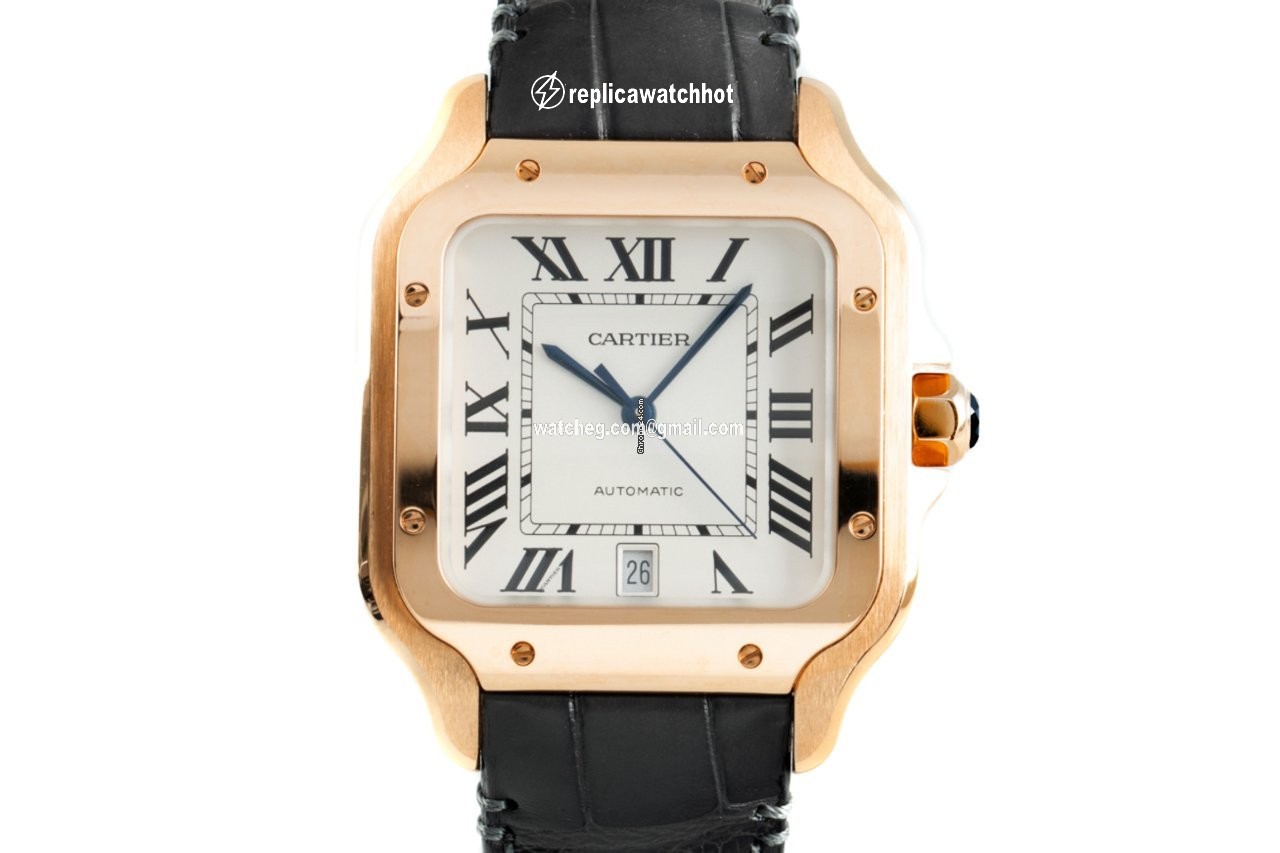 Cartier Santos Mens watch Unisex Automatic Red gold WGSA0011