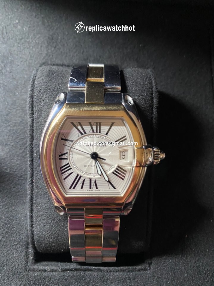 Cartier Roadster Mens watch Unisex Automatic Gold Steel w62031y4