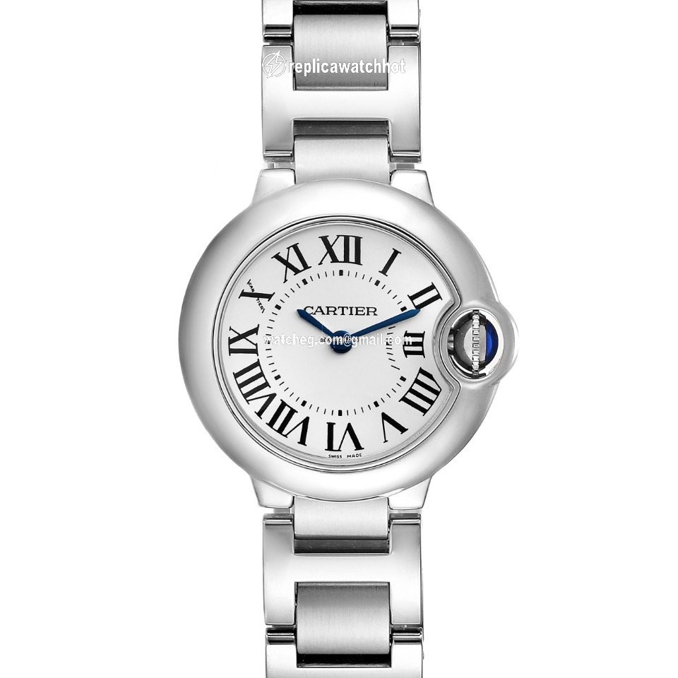 Cartier Ballon Bleu 28mm Womens watch Quartz Steel W69010Z4