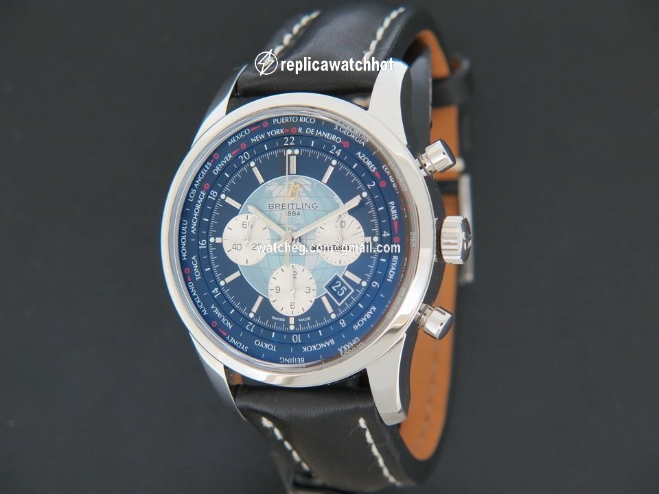 Breitling Transocean Chronograph Unitime Mens watch Unisex Automatic Steel AB0510U4