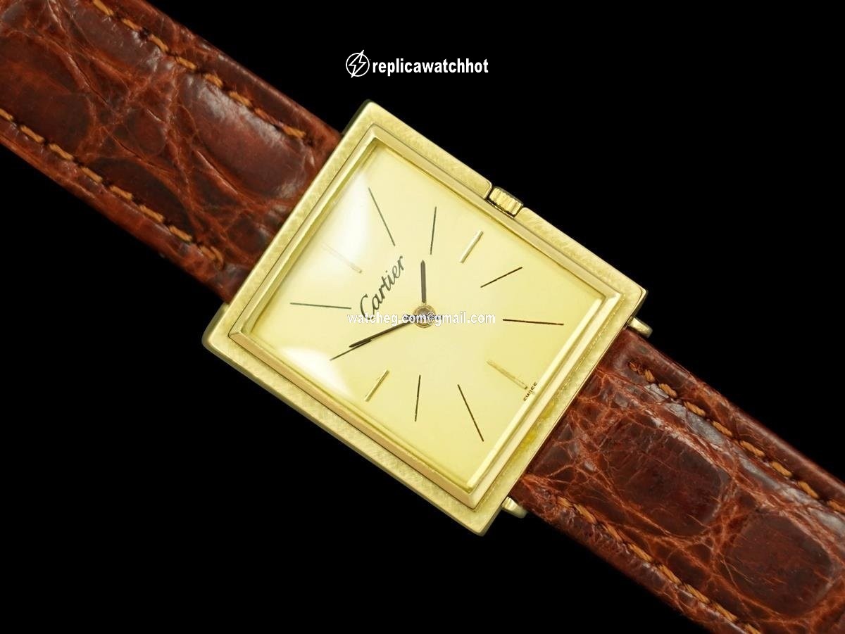 Cartier Mens watch Unisex Manual winding Yellow gold 7974