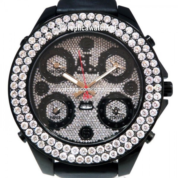 Jacob & Co. Five Time Zone Quartz Steel JC-30JBD