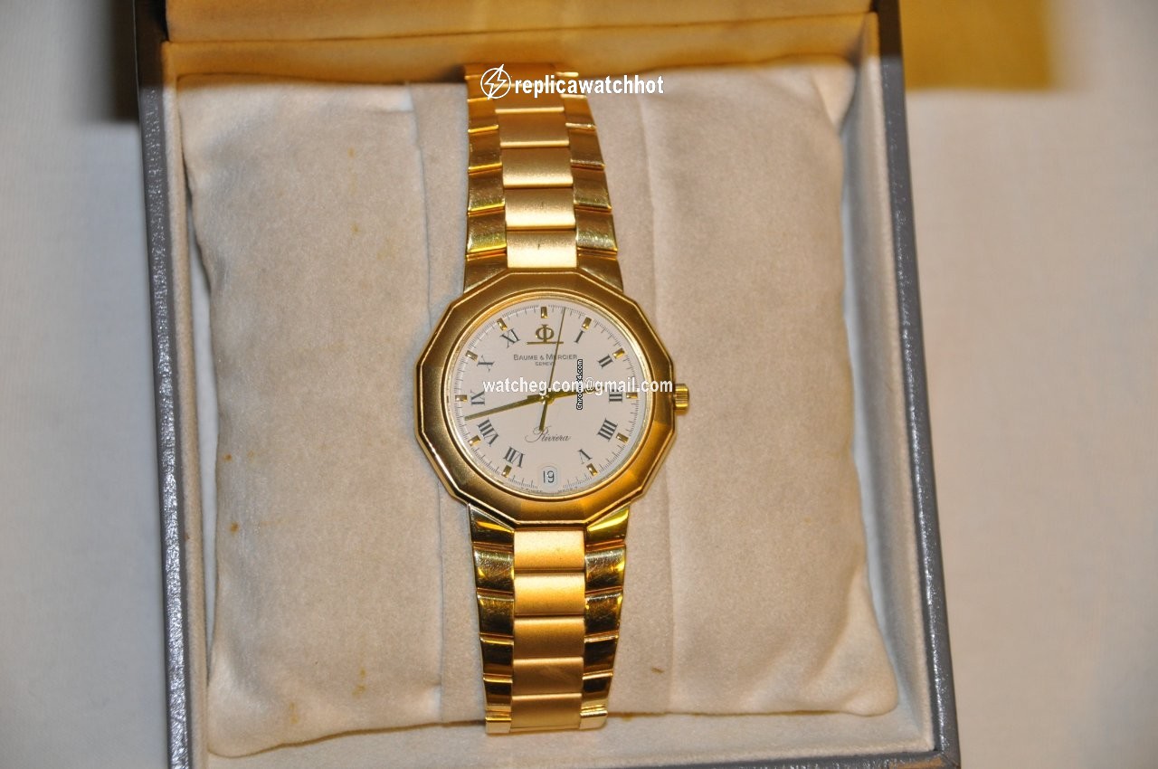 Baume & Mercier Riviera Mens watch Unisex Quartz Yellow gold M0A03182