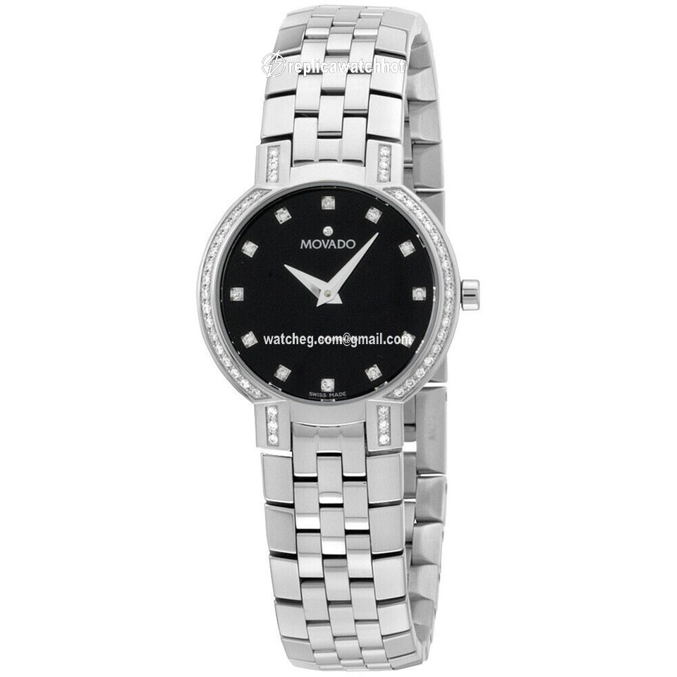 Movado Faceto Quartz Steel 0605586-SDB