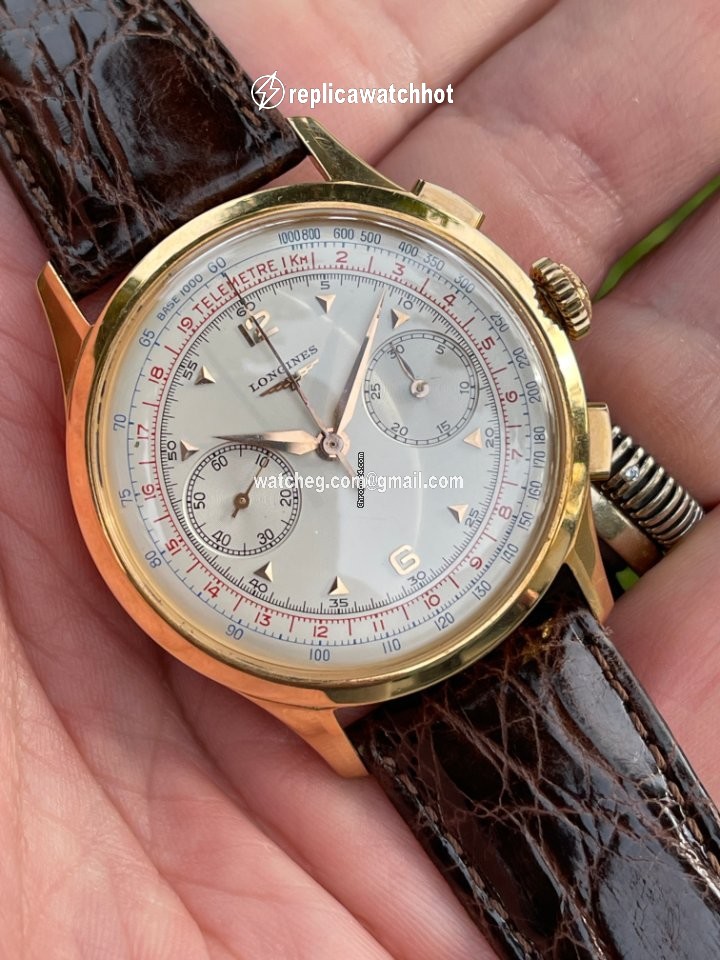 Longines Mens watch Unisex Manual winding Rose gold 5967