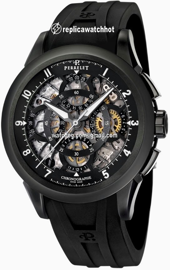 Perrelet Skeleton Chrono Mens watch Unisex Automatic Steel A1057 1