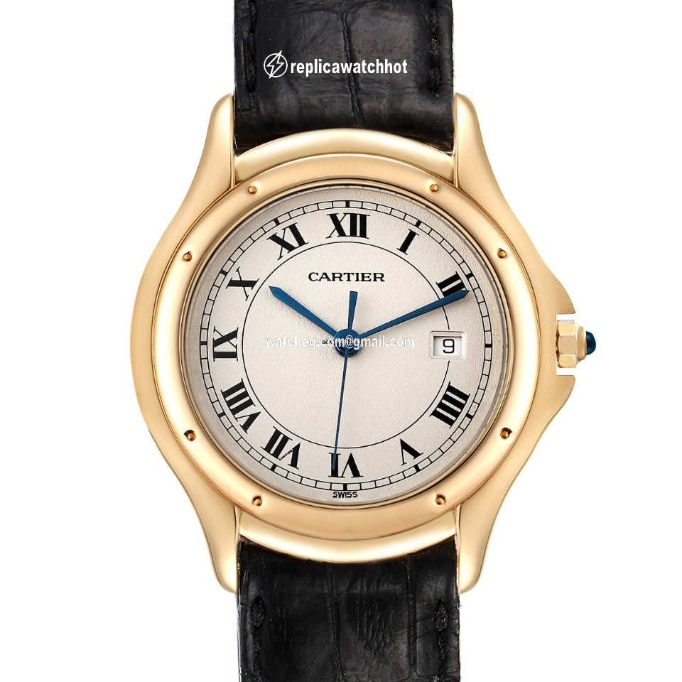 Cartier Cougar Mens watch Unisex Quartz Yellow gold 887904