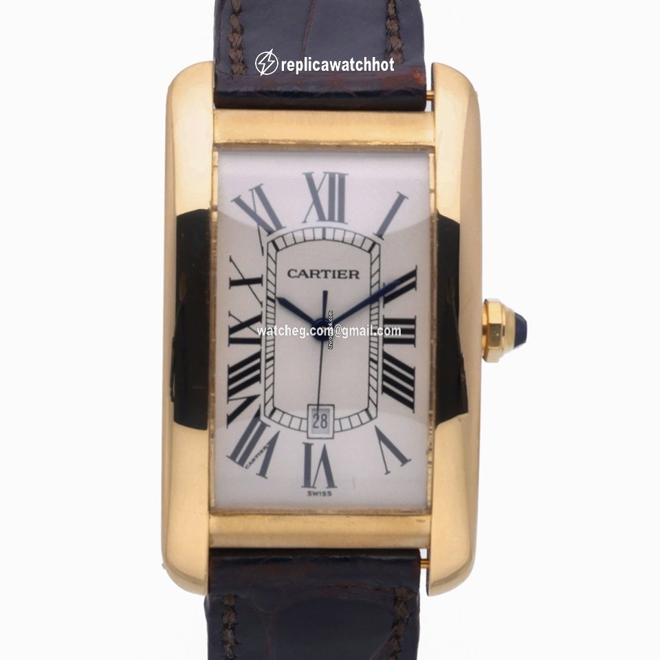 Cartier Tank Americaine Mens watch Unisex Quartz Yellow gold 1740
