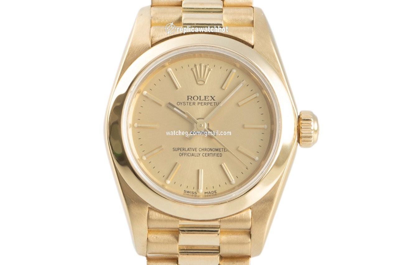 Rolex Oyster Perpetual Womens watch Yellow gold Automatic 76198