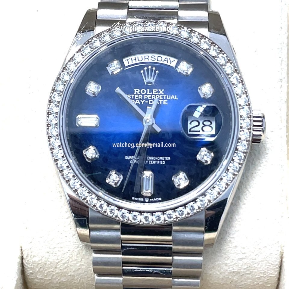 Rolex Day-Date 36 Mens watch Unisex White gold Automatic 128345RBR