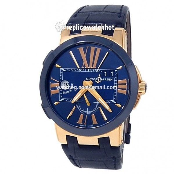 Ulysse Nardin Executive Dual Time Mens watch Unisex Automatic Rose gold 246-00 43
