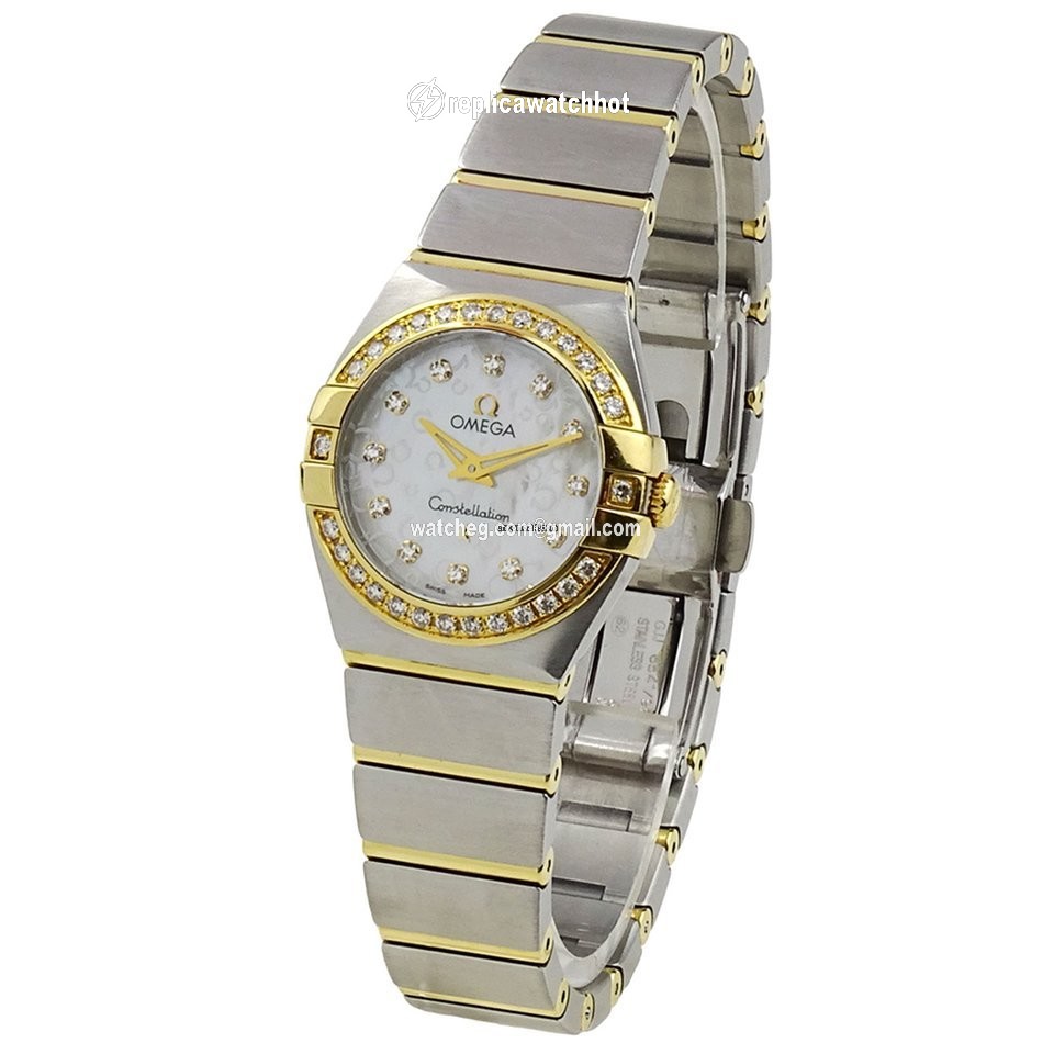Omega Constellation Quartz Womens watch Quartz Gold Steel 123.25.24.60.55.010