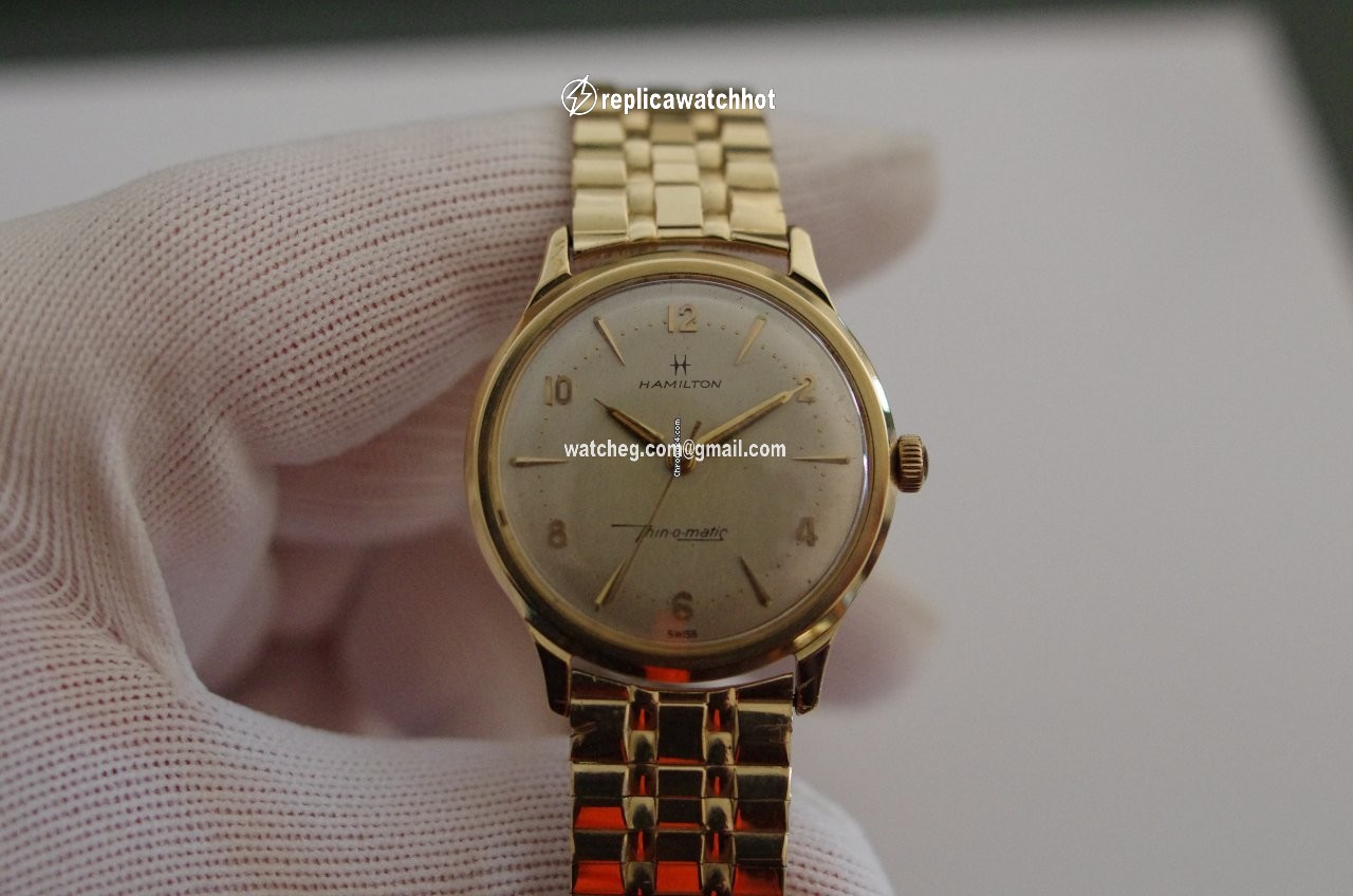 Hamilton Thin-O-Matic Mens watch Unisex Automatic Yellow gold H38435221