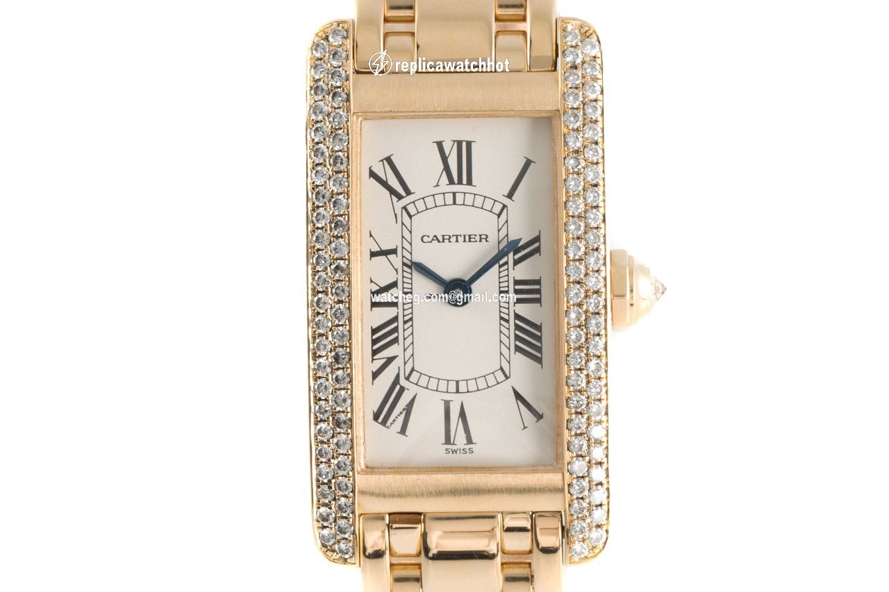 Cartier Tank Americaine Womens watch Quartz Yellow gold 1711 1