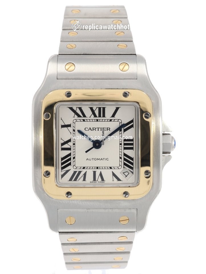 Cartier Santos Galbee Mens watch Unisex Automatic Gold Steel W20099C4