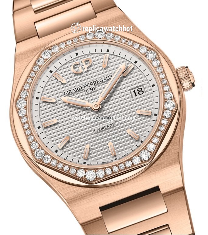 Girard Perregaux Laureato Womens watch Quartz Rose gold 80189D52A132-52A