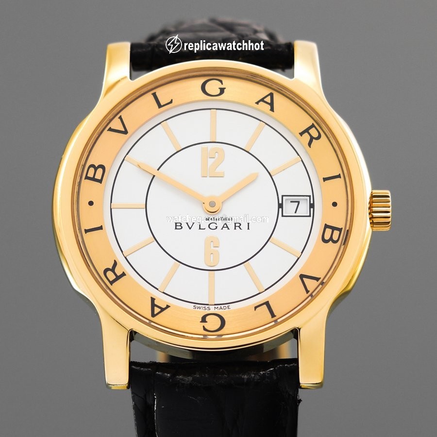 Bulgari Solotempo Mens watch Unisex Quartz Yellow gold ST35G