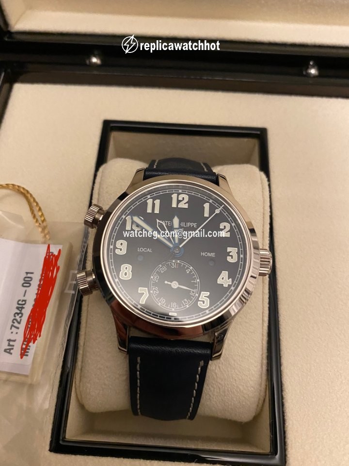 Patek Philippe Travel Time Mens watch Unisex Automatic White gold 7234G-001