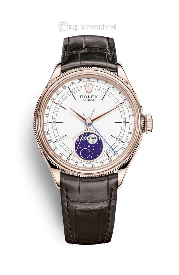 Rolex Cellini Moonphase Mens watch Unisex Rose gold Automatic 50535