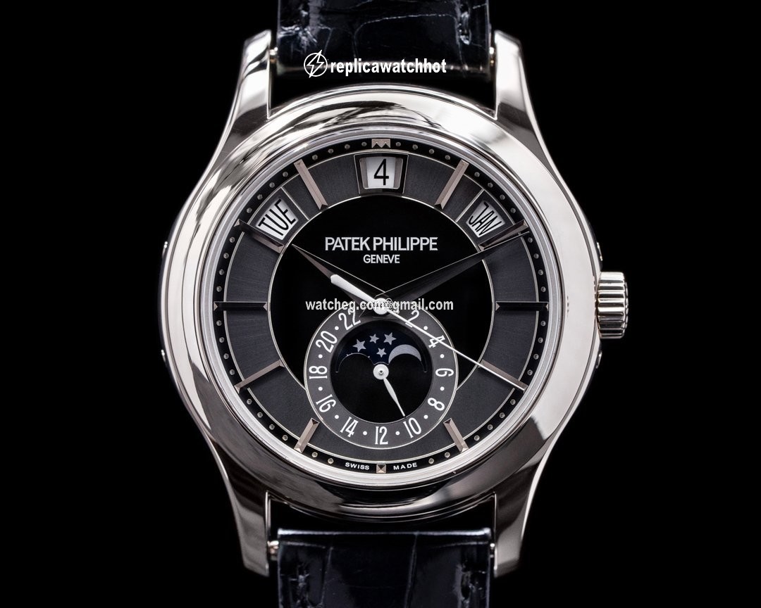 Patek Philippe Annual Calendar Mens watch Unisex Automatic White gold 5205G-010