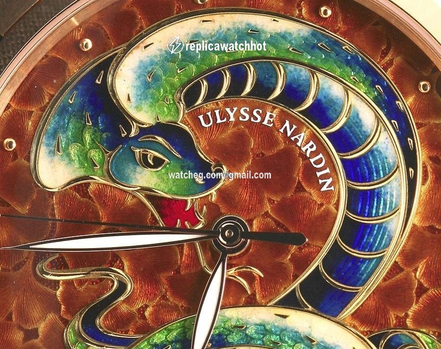 Ulysse Nardin Classico Mens watch Unisex Automatic Rose gold 8156 111 2 SNAKE