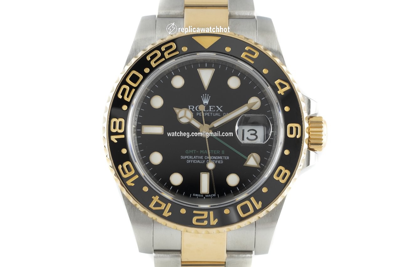 Rolex GMT-Master II Mens watch Unisex Gold Steel Automatic 116713