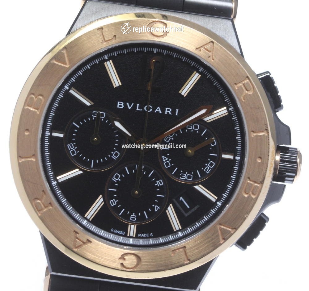 Bulgari Diagono Mens watch Unisex Automatic Rose gold DG42BSPGCH