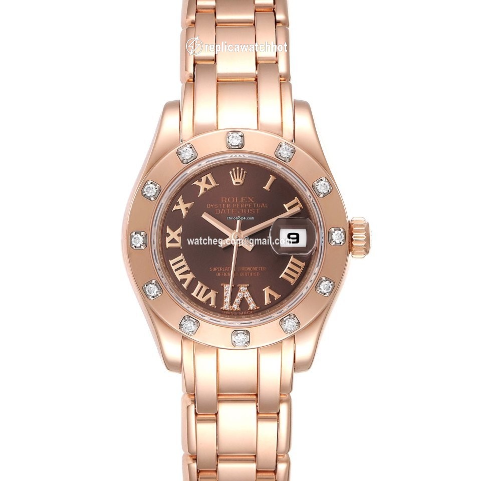 Rolex Lady-Datejust Pearlmaster Womens watch Rose gold Automatic 80315