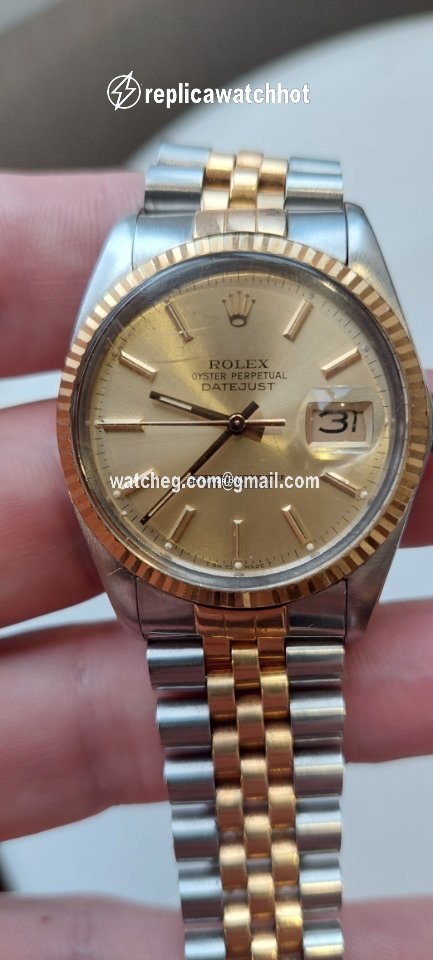 Rolex Mens watch Unisex Gold Steel Automatic 455