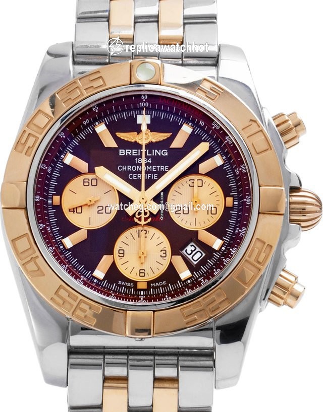 Breitling Chronomat 44 Mens watch Unisex Automatic Gold Steel CB011012.Q576.375C