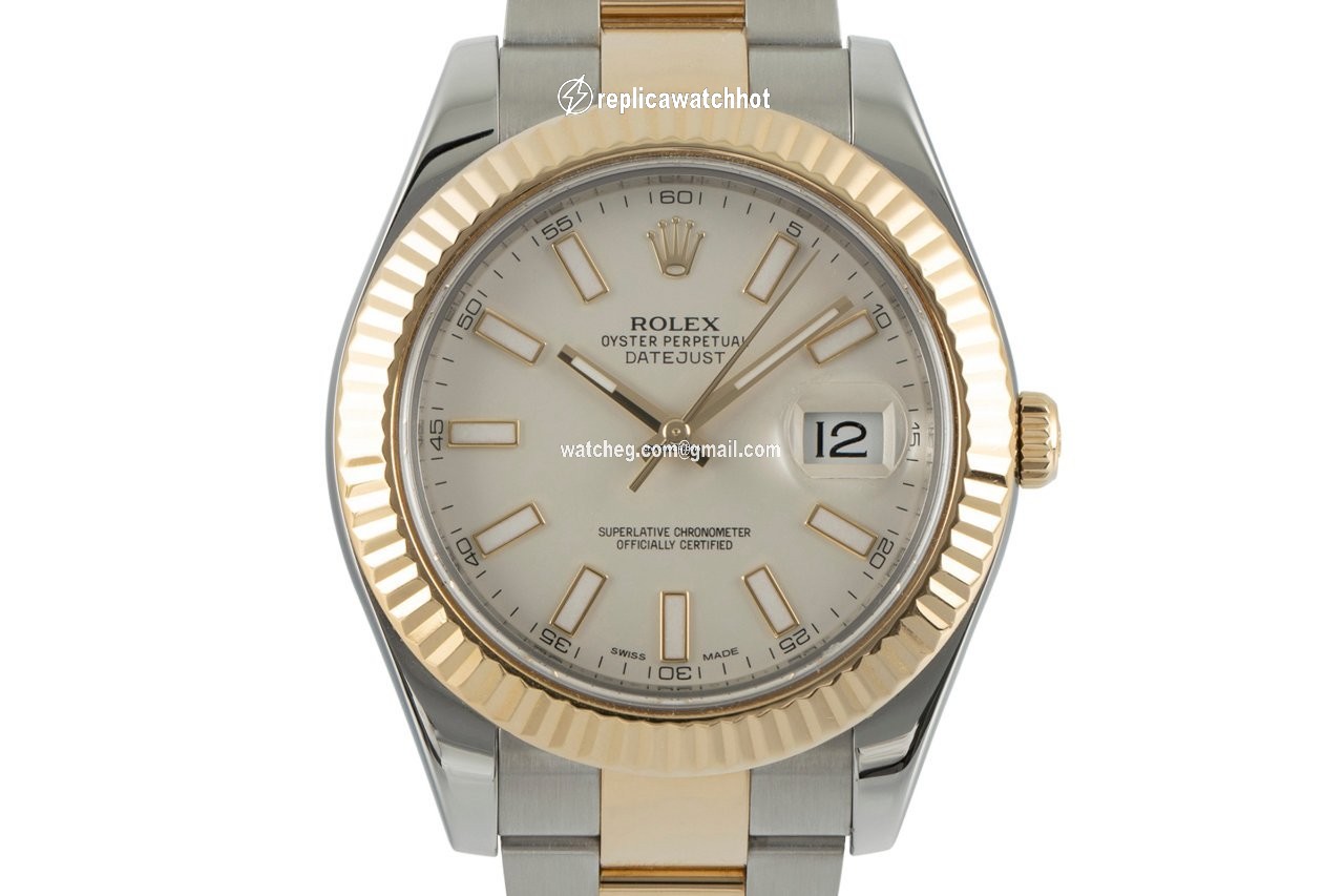 Rolex Datejust II Mens watch Unisex Gold Steel Automatic 116333