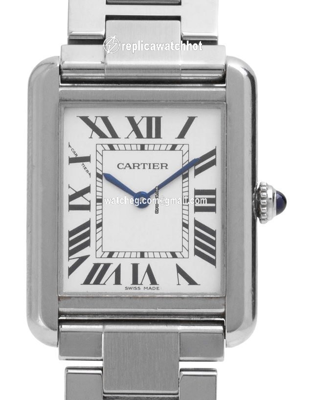 Cartier Tank Solo Mens watch Unisex Quartz Steel W5200013 3170