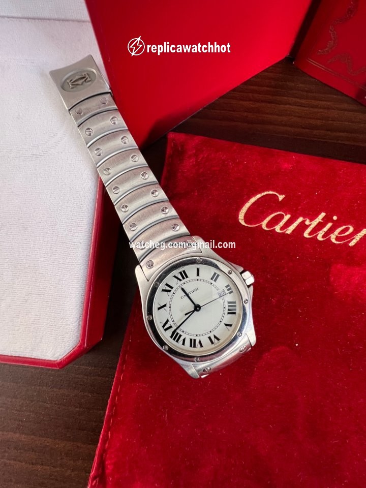 Cartier Santos Mens watch Unisex Quartz Steel 1561.1